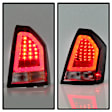 5083364 Driver and Passenger Side LED Tail Light, With bulb(s), Clear & Red Lens