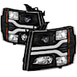 5083609 Driver and Passenger Side Halogen Headlight, With bulb(s), Clear Lens, Black Interior, Signature Series