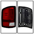 5083807 Driver and Passenger Side LED Tail Light, With bulb(s), Clear & Red Lens