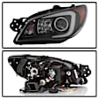 5083920 Driver and Passenger Side LED Headlight, With bulb(s), Clear Lens, Black Interior, Signature Series