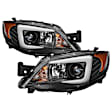 5083944 Driver and Passenger Side LED Headlight, With bulb(s), Clear Lens, Black Interior, Signature Series