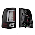 5084057 Driver and Passenger Side LED Tail Light, With bulb(s), Clear Lens, Black Interior, LED Series