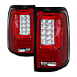 5084194 Driver and Passenger Side LED Tail Light, With bulb(s), Clear & Red Lens