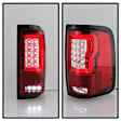 5084194 Driver and Passenger Side LED Tail Light, With bulb(s), Clear & Red Lens