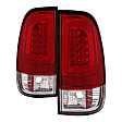 5084453 Driver and Passenger Side LED Tail Light, With bulb(s), Clear & Red Lens