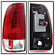 5084453 Driver and Passenger Side LED Tail Light, With bulb(s), Clear & Red Lens