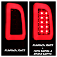5084453 Driver and Passenger Side LED Tail Light, With bulb(s), Clear & Red Lens