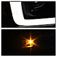 5084484 Driver and Passenger Side Headlight, With bulb(s) - Clear Lens Black Interior, Halogen Projector, 1 C-Bar Light