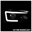 2007 GMC Sierra 2500 HD Classic - Driver and Passenger Side Halogen Headlight, With bulb(s), Light Bar Drl; Version 2, Clear Lens, Black Interior, Signature Series