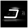 5084538 Driver and Passenger Side Headlight, With bulb(s) - Clear Lens Black Interior, Halogen Projector CCFL Light Bar