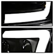 5084538 Driver and Passenger Side Headlight, With bulb(s) - Clear Lens Black Interior, Halogen Projector CCFL Light Bar