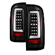 5084576 Driver and Passenger Side LED Tail Light, With bulb(s), Clear Lens, Black Interior