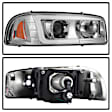5084620 Driver and Passenger Side Halogen Headlight, With bulb(s), Clear Lens, Chrome Interior, Signature Series