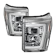 5084705 Driver and Passenger Side Halogen Headlight, With bulb(s), Clear Lens, Chrome Interior, Signature Series
