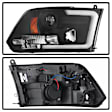 2016 Ram 3500 - Driver and Passenger Side Halogen Headlight, With bulb(s),  Model Only, Does Not Fit Models With Factory Projector s and LED Daytime Running Light, Clear Lens, Black Interior, Signature Series
