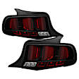 2010 Ford Mustang - Driver and Passenger Side LED Tail Light, With bulb(s), With Sequential Turn Signal, Clear Lens, Black Interior