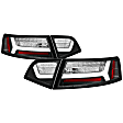 5085160 Driver and Passenger Side LED Tail Light, With bulb(s), Clear Lens, Black Interior