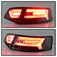 5085160 Driver and Passenger Side LED Tail Light, With bulb(s), Clear Lens, Black Interior