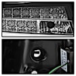 5085160 Driver and Passenger Side LED Tail Light, With bulb(s), Clear Lens, Black Interior