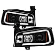 5085245 Driver and Passenger Side Halogen Headlight, With bulb(s), Clear Lens, Black Interior, Signature Series