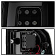 5085252 Driver and Passenger Side LED Tail Light, With bulb(s), Smoked Lens, Black Interior