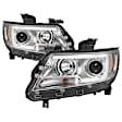 5085276 Driver and Passenger Side Halogen Headlight, With bulb(s), Clear Lens, Chrome Interior, Signature Series