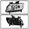 5085276 Driver and Passenger Side Halogen Headlight, With bulb(s), Clear Lens, Chrome Interior, Signature Series