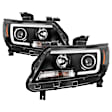 5085283 Driver and Passenger Side Halogen Headlight, With bulb(s), Clear Lens, Black Interior, Signature Series