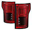5085320 Driver and Passenger Side LED Tail Light, With bulb(s), Red & Clear Lens, Chrome Interior, LED Series