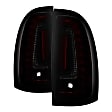5085474 Driver and Passenger Side LED Tail Light, With bulb(s), Smoked Lens, Black Interior