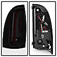 5085474 Driver and Passenger Side LED Tail Light, With bulb(s), Smoked Lens, Black Interior