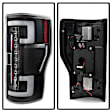 5085580 Driver and Passenger Side Halogen Tail Light, With bulb(s), Clear Lens, Black Interior