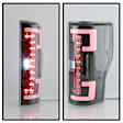 5085580 Driver and Passenger Side Halogen Tail Light, With bulb(s), Clear Lens, Black Interior