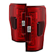 5085634 Driver and Passenger Side LED Tail Light, With bulb(s), Red & Clear Lens, Chrome Interior