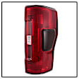 5085634 Driver and Passenger Side LED Tail Light, With bulb(s), Red & Clear Lens, Chrome Interior