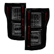 5085672 Driver and Passenger Side LED Tail Light, With bulb(s), Smoked Lens, Black Interior