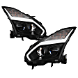 5085696 Driver and Passenger Side Halogen Headlight, With bulb(s), Clear Lens, Black Interior, Signature Series