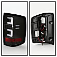 5085856 Driver and Passenger Side LED Tail Light, With bulb(s), Clear Lens, Black Interior