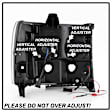 2013 GMC Sierra 3500 HD - Driver and Passenger Side Halogen Headlight, With bulb(s), Clear Lens, Black Interior, Signature Series