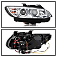 5086518 Driver and Passenger Side Halogen/LED Combo Headlight, With bulb(s), Clear Lens, Chrome Interior, Signature Series