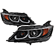 2018 Chevrolet Impala - Driver and Passenger Side Halogen Headlight, With bulb(s), Clear Lens, Black Interior, Signature Series