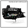 2018 Chevrolet Impala - Driver and Passenger Side Halogen Headlight, With bulb(s), Clear Lens, Black Interior, Signature Series