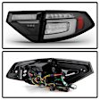 5086730 Driver and Passenger Side LED Tail Light, With bulb(s), Clear Lens, Black Interior, Hatchback