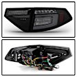 5086747 Driver and Passenger Side LED Tail Light, With bulb(s), Smoked Lens, Black Interior, Hatchback