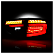 5086747 Driver and Passenger Side LED Tail Light, With bulb(s), Smoked Lens, Black Interior, Hatchback