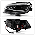 5087355 Driver and Passenger Side Halogen/LED Combo Headlight, With bulb(s), Clear Lens, Black Interior, Apex Series