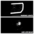 2013 GMC Sierra 3500 HD - Driver and Passenger Side Halogen/LED Combo Headlight, With bulb(s), Clear Lens, Black Interior, Platinum Series