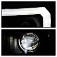 2013 GMC Sierra 3500 HD - Driver and Passenger Side Halogen/LED Combo Headlight, With bulb(s), Clear Lens, Black Interior, Platinum Series