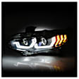 5087539 Driver and Passenger Side Halogen/LED Combo Headlight, With bulb(s), Clear Lens, Black Interior, Apex Series