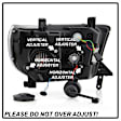 5087669 Driver and Passenger Side Halogen/LED Headlight, With bulb(s), Clear Lens, Black Interior, Platinum Series